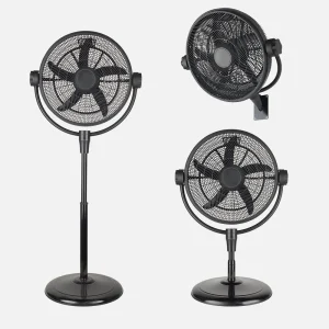 Aifos Ventilador 3 en 1 Suelo, Pared y Pie Negro Fabrilamp / Abrila
